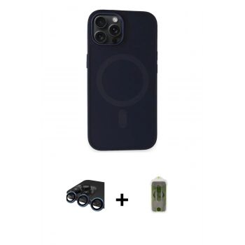 MARSİLYAN™- iPhone 15 Pro Max Kılıf Kutup Serisi - Siyah Joko Magic 5D Hayalet Cam + Raze Metal Kamera Lens - LT