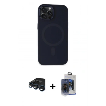 MARSİLYAN™- iPhone 15 Pro Max Kılıf Kutup Serisi - Siyah Vanessa Magic Cam + Raze Metal Kamera Lens - LT