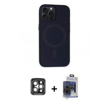 MARSİLYAN™- iPhone 15 Pro Max Kılıf Kutup Serisi - Siyah Vanessa Magic Cam + PVD Metal Kamera Lens - GI