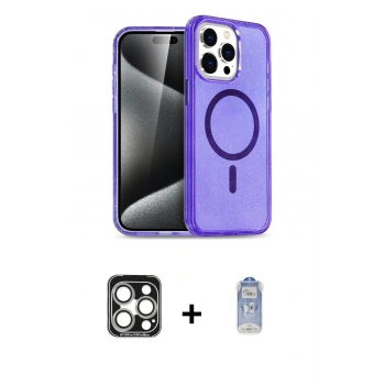 MARSİLYAN™- iPhone 15 Pro Max Kılıf Nova Asil Prime - Siyah Joko Magic 5D Cam + PVD Metal Kamera Lens - GS