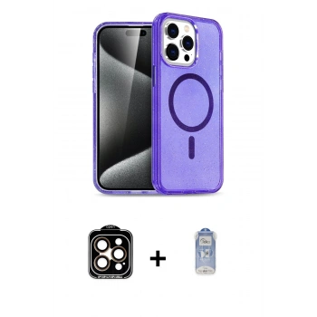 MARSİLYAN™- iPhone 15 Pro Max Kılıf Nova Asil Prime - Siyah Joko Magic 5D Cam + PVD Metal Kamera Lens - TU