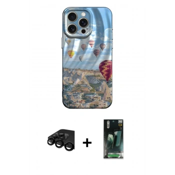 MARSİLYAN™- iPhone 15 Pro Max Kılıf Nova Doku Prime - Siyah 360 Mat Full Body Arka Koruyucu + Raze Metal Kamera Lens - SH
