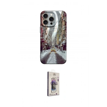 MARSİLYAN™- iPhone 15 Pro Max Kılıf Nova Doku Prime - Siyah Bilvis 3D Cam Ekran Koruyucu
