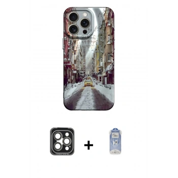 MARSİLYAN™- iPhone 15 Pro Max Kılıf Nova Doku Prime - Siyah Joko Magic 5D Cam + PVD Metal Kamera Lens - GI
