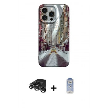 MARSİLYAN™- iPhone 15 Pro Max Kılıf Nova Doku Prime - Siyah Joko Magic 5D Cam + Raze Metal Kamera Lens - GS