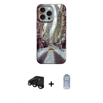 MARSİLYAN™- iPhone 15 Pro Max Kılıf Nova Doku Prime - Siyah Joko Magic 5D Cam + Raze Metal Kamera Lens - SH