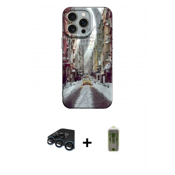 MARSİLYAN™- iPhone 15 Pro Max Kılıf Nova Doku Prime - Siyah Joko Magic 5D Hayalet Cam + Raze Metal Kamera Lens - LT