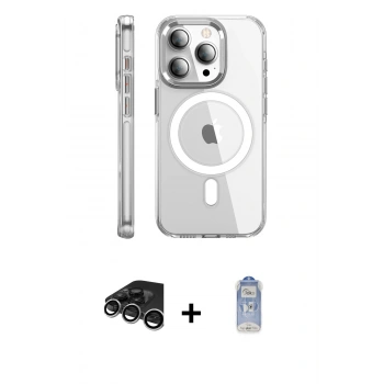 MARSİLYAN™- iPhone 15 Pro Max Kılıf Nova Doku - Siyah Joko Magic 5D Cam + Raze Metal Kamera Lens - GS