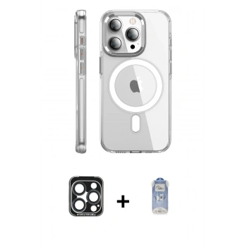 MARSİLYAN™- iPhone 15 Pro Max Kılıf Nova Doku - Siyah Joko Magic 5D Cam + PVD Metal Kamera Lens - LT
