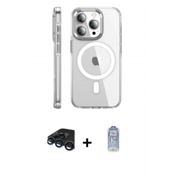 MARSİLYAN™- iPhone 15 Pro Max Kılıf Nova Doku - Siyah Joko Magic 5D Cam + Raze Metal Kamera Lens - LT