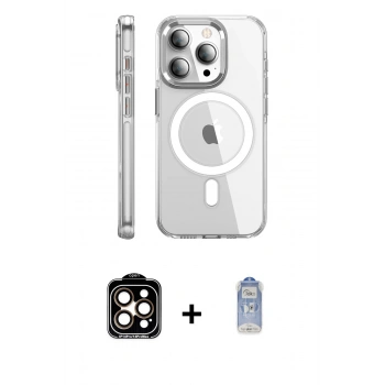 MARSİLYAN™- iPhone 15 Pro Max Kılıf Nova Doku - Siyah Joko Magic 5D Cam + PVD Metal Kamera Lens - TU