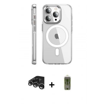MARSİLYAN™- iPhone 15 Pro Max Kılıf Nova Doku - Siyah Joko Magic 5D Hayalet Cam + Raze Metal Kamera Lens - GS