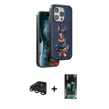 MARSİLYAN™- iPhone 15 Pro Max Kılıf Nova Form Koleksiyonu - Siyah 360 Mat Full Body Arka Koruyucu + Raze Metal Kamera Lens - TMGI