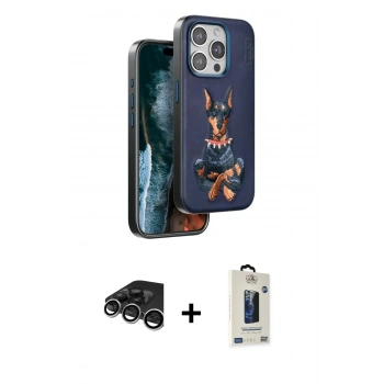 MARSİLYAN™- iPhone 15 Pro Max Kılıf Nova Form Koleksiyonu - Siyah Bilvis Hayalet Cam Ekran Koruyucu + Raze Metal Kamera Lens - GS