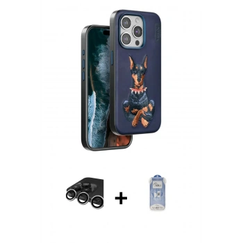 MARSİLYAN™- iPhone 15 Pro Max Kılıf Nova Form Koleksiyonu - Siyah Joko Magic 5D Cam + Raze Metal Kamera Lens - GS