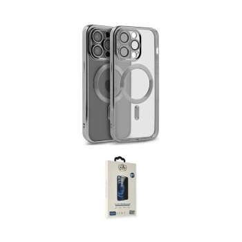 MARSİLYAN™- iPhone 15 Pro Max Kılıf Nova Işık Özel Seri - Siyah Bilvis Hayalet Cam Ekran Koruyucu