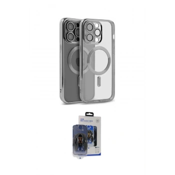 MARSİLYAN™- iPhone 15 Pro Max Kılıf Nova Işık Özel Seri - Siyah Vanessa Magic Cam