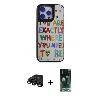 MARSİLYAN™- iPhone 15 Pro Max Kılıf Odak Klasik Serisi - Siyah 360 Mat Full Body Arka Koruyucu + Raze Metal Kamera Lens - SH