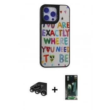 MARSİLYAN™- iPhone 15 Pro Max Kılıf Odak Klasik Serisi - Siyah 360 Mat Full Body Arka Koruyucu + Raze Metal Kamera Lens - TMGI