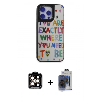 MARSİLYAN™- iPhone 15 Pro Max Kılıf Odak Klasik Serisi - Siyah Vanessa Magic Cam + PVD Metal Kamera Lens - TU