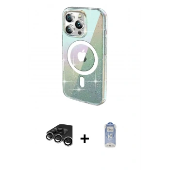MARSİLYAN™- iPhone 15 Pro Max Kılıf Odak Modern Serisi - Siyah Joko Magic 5D Cam + Raze Metal Kamera Lens - GS