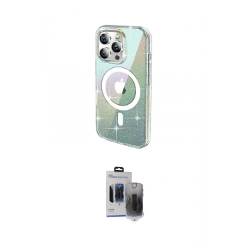 MARSİLYAN™- iPhone 15 Pro Max Kılıf Odak Modern Serisi - Siyah Vanessa Magic Hayalet Cam