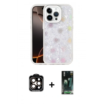 MARSİLYAN™- iPhone 15 Pro Max Kılıf Odak Prime - Siyah 360 Mat Full Body Arka Koruyucu + PVD Metal Kamera Lens - TU