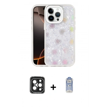 MARSİLYAN™- iPhone 15 Pro Max Kılıf Odak Prime - Siyah Joko Magic 5D Cam + PVD Metal Kamera Lens - SH