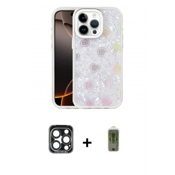 MARSİLYAN™- iPhone 15 Pro Max Kılıf Odak Prime - Siyah Joko Magic 5D Hayalet Cam + PVD Metal Kamera Lens - LT