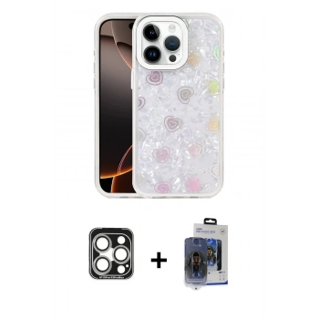 MARSİLYAN™- iPhone 15 Pro Max Kılıf Odak Prime - Siyah Vanessa Magic Cam + PVD Metal Kamera Lens - GS