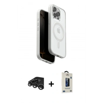 MARSİLYAN™- iPhone 15 Pro Max Kılıf Pusula Form Serisi - Siyah Bilvis Hayalet Cam Ekran Koruyucu + Raze Metal Kamera Lens - TMGI
