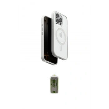 MARSİLYAN™- iPhone 15 Pro Max Kılıf Pusula Form Serisi - Siyah Joko Magic 5D Hayalet Cam
