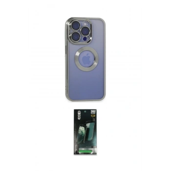 MARSİLYAN™- iPhone 15 Pro Max Kılıf Pusula Form - Siyah 360 Mat Full Body Arka Koruyucu