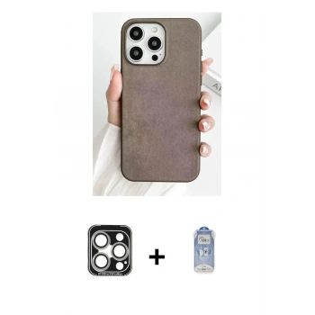 MARSİLYAN™- iPhone 15 Pro Max Kılıf Pusula Modern - Siyah Joko Magic 5D Cam + PVD Metal Kamera Lens - GS