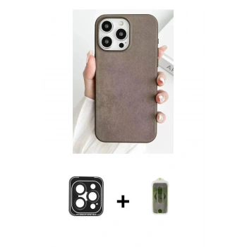MARSİLYAN™- iPhone 15 Pro Max Kılıf Pusula Modern - Siyah Joko Magic 5D Hayalet Cam + PVD Metal Kamera Lens - SH