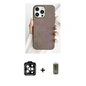 MARSİLYAN™- iPhone 15 Pro Max Kılıf Pusula Modern - Siyah Joko Magic 5D Hayalet Cam + PVD Metal Kamera Lens - TU