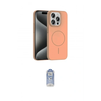 MARSİLYAN™- iPhone 15 Pro Max Kılıf Siluet Doku Özel Seri - Siyah Joko Magic 5D Cam