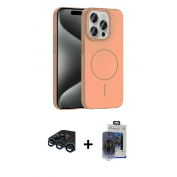 MARSİLYAN™- iPhone 15 Pro Max Kılıf Siluet Doku Özel Seri - Siyah Vanessa Magic Cam + Raze Metal Kamera Lens - LT