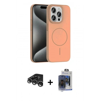 MARSİLYAN™- iPhone 15 Pro Max Kılıf Siluet Doku Özel Seri - Siyah Vanessa Magic Cam + Raze Metal Kamera Lens - GS