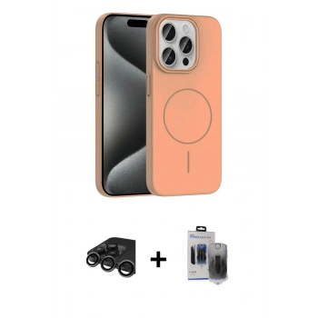 MARSİLYAN™- iPhone 15 Pro Max Kılıf Siluet Doku Özel Seri - Siyah Vanessa Magic Hayalet Cam + Raze Metal Kamera Lens - TMGI