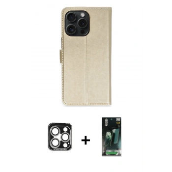 MARSİLYAN™- iPhone 15 Pro Max Kılıf Siluet Işık Serisi - Siyah 360 Mat Full Body Arka Koruyucu + PVD Metal Kamera Lens - GS