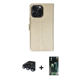 MARSİLYAN™- iPhone 15 Pro Max Kılıf Siluet Işık Serisi - Siyah 360 Mat Full Body Arka Koruyucu + Raze Metal Kamera Lens - LT