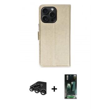 MARSİLYAN™- iPhone 15 Pro Max Kılıf Siluet Işık Serisi - Siyah 360 Mat Full Body Arka Koruyucu + Raze Metal Kamera Lens - TMGI