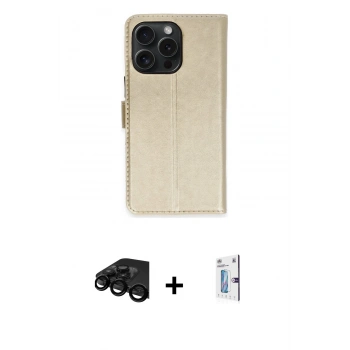 MARSİLYAN™- iPhone 15 Pro Max Kılıf Siluet Işık Serisi - Siyah Bilvis 0.18mm Plus Cam Ekran Koruyucu + Raze Metal Kamera Lens - SH