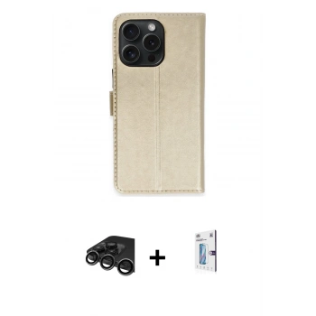 MARSİLYAN™- iPhone 15 Pro Max Kılıf Siluet Işık Serisi - Siyah Bilvis 0.18mm Plus Cam Ekran Koruyucu + Raze Metal Kamera Lens - TMGI