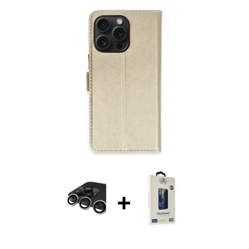 MARSİLYAN™- iPhone 15 Pro Max Kılıf Siluet Işık Serisi - Siyah Bilvis Hayalet Cam Ekran Koruyucu + Raze Metal Kamera Lens - GS
