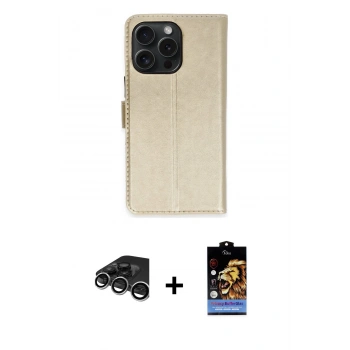 MARSİLYAN™- iPhone 15 Pro Max Kılıf Siluet Işık Serisi - Siyah Buffer Hayalet Cam Ekran Koruyucu + Raze Metal Kamera Lens - GS