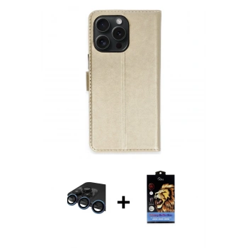 MARSİLYAN™- iPhone 15 Pro Max Kılıf Siluet Işık Serisi - Siyah Buffer Hayalet Cam Ekran Koruyucu + Raze Metal Kamera Lens - LT
