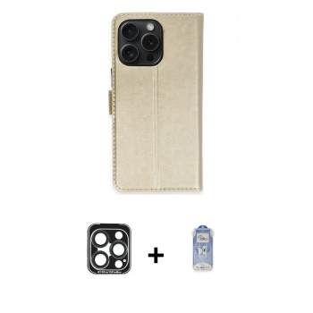 MARSİLYAN™- iPhone 15 Pro Max Kılıf Siluet Işık Serisi - Siyah Joko Magic 5D Cam + PVD Metal Kamera Lens - LT