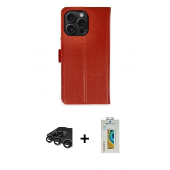 MARSİLYAN™- iPhone 15 Pro Max Kılıf Siluet Işık Serisi - Siyah Polymer Nano Ekran Koruyucu + Raze Metal Kamera Lens - TMGI